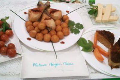 Plateau manger-mains