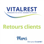 Le logo des retours clients de Vitalrest.
