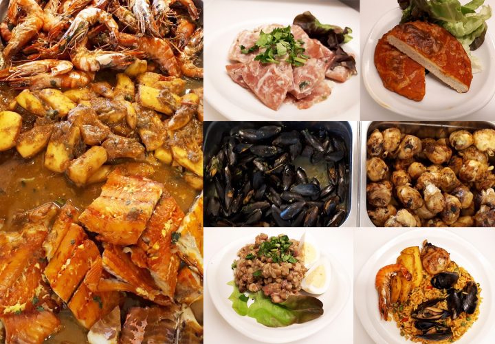 Un collage de photos de différents types d'aliments.