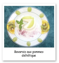 Bavarois aux pommes diététiques