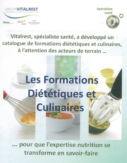 Image de la page de couverture de la plaquette intitulée "Les Formations Diététiques et Culinaires"