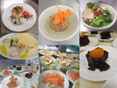 Un collage d'images montrant différents types d'aliments.