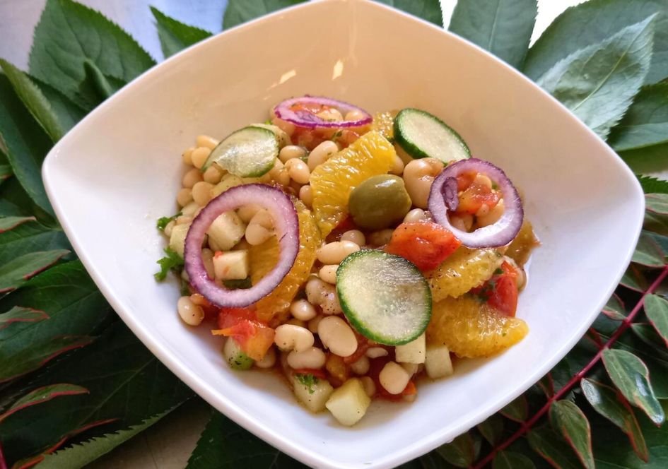 Salade de haricots coco aux agrumes