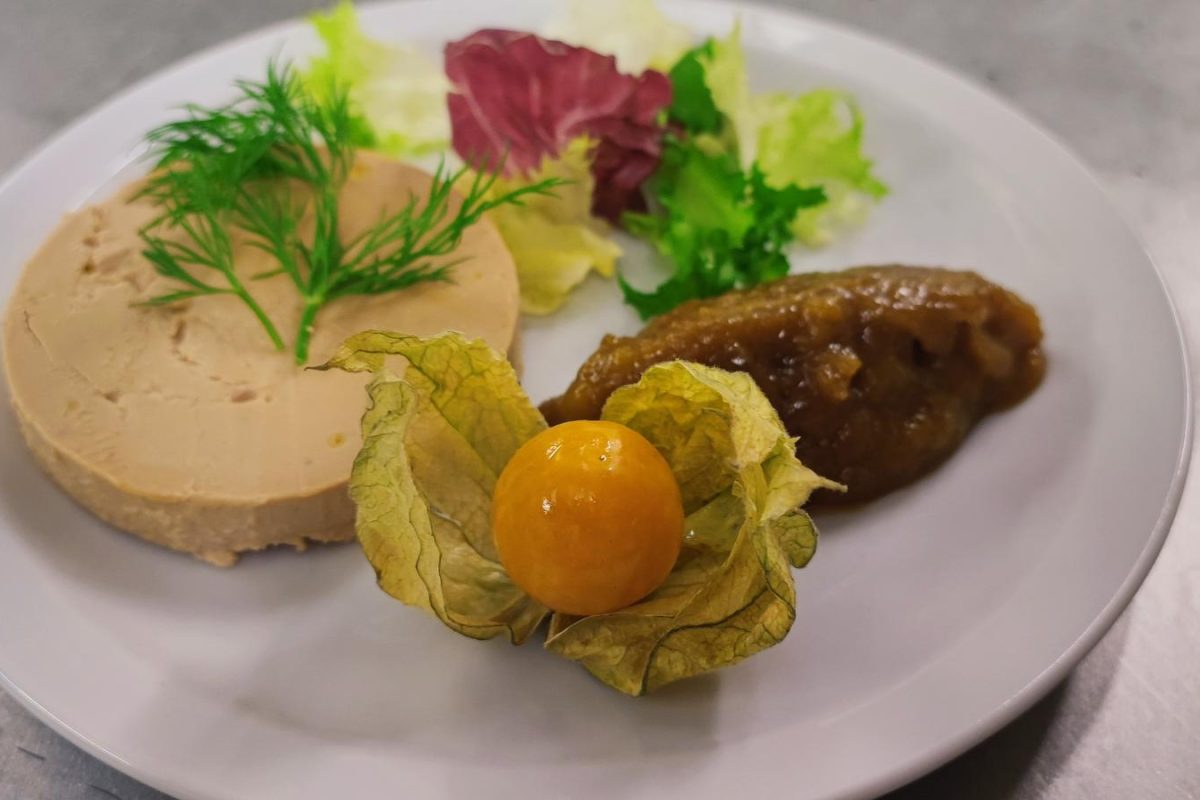 entrée foie gras menu festif Noël EHPAD